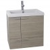 ACF ANS339 New Space Bathroom Vanity with Fitted Ceramic Sink Wall Mounted  23"  Larch Canapa - B01M22KGA0